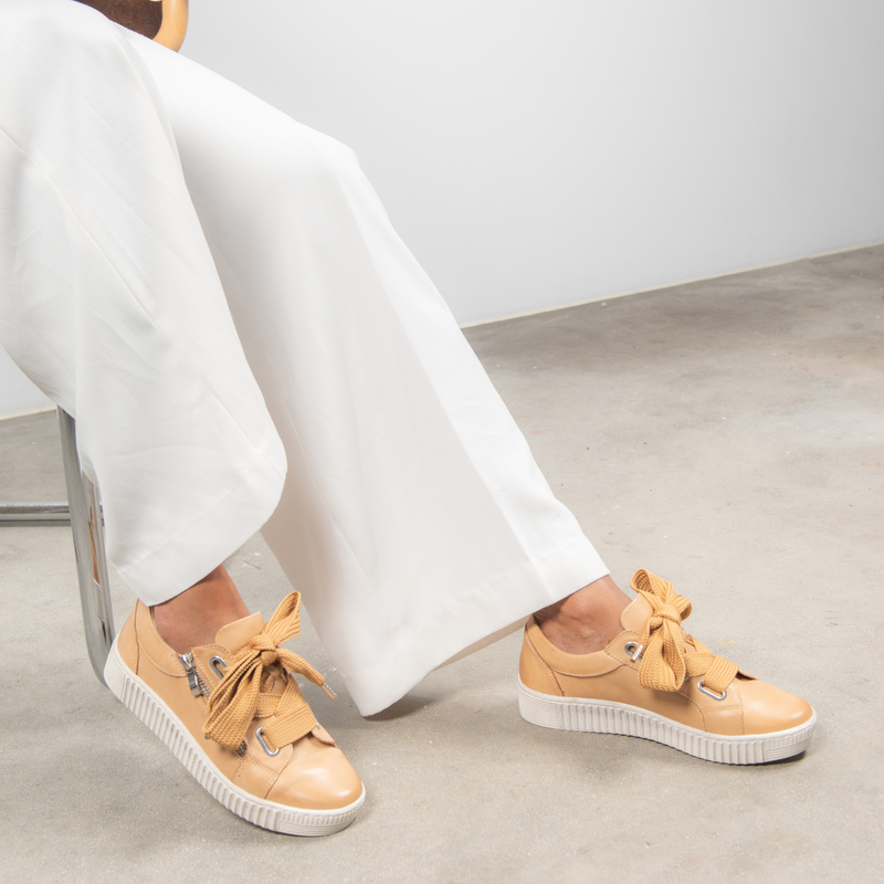 Jovi Tan Leather Sneakers