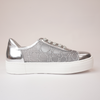 Fresno Silver Leather Mesh Sneakers