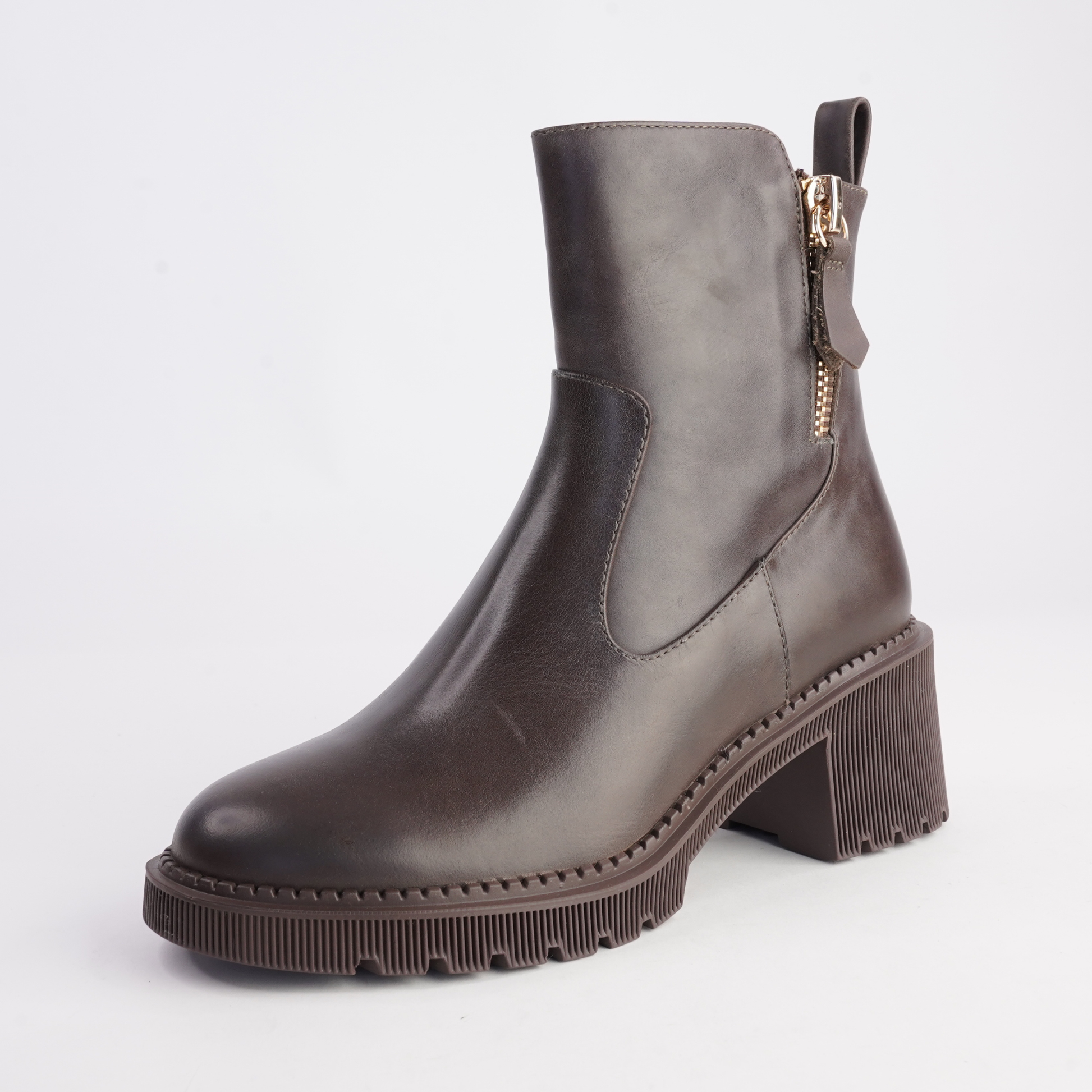Zareks Choc Leather Boots - DJANGO AND JULIETTE | Shouz