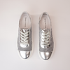 Fresno Silver Leather Mesh Sneakers