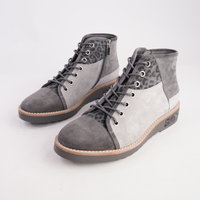 Regine Charcoal Multi Leather Ankle Boots - DJANGO AND JULIETTE | Shouz