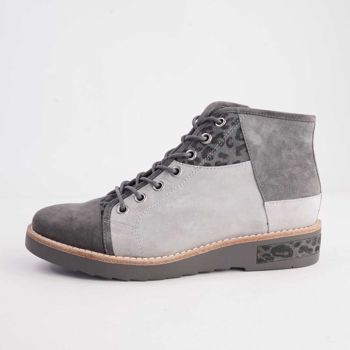 Regine Charcoal Multi Leather Ankle Boots - DJANGO AND JULIETTE | Shouz