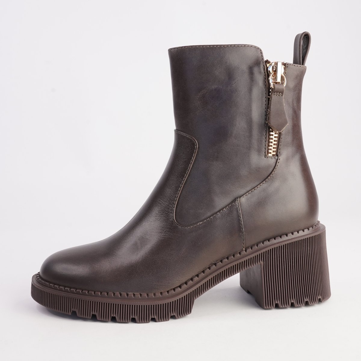 Zareks Choc Leather Boots - DJANGO AND JULIETTE | Shouz
