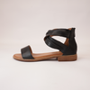 Mira Black Leather Sandals