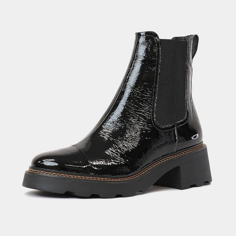 273020 Black Patent Ankle Boots