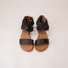 Mira Black Leather Sandals