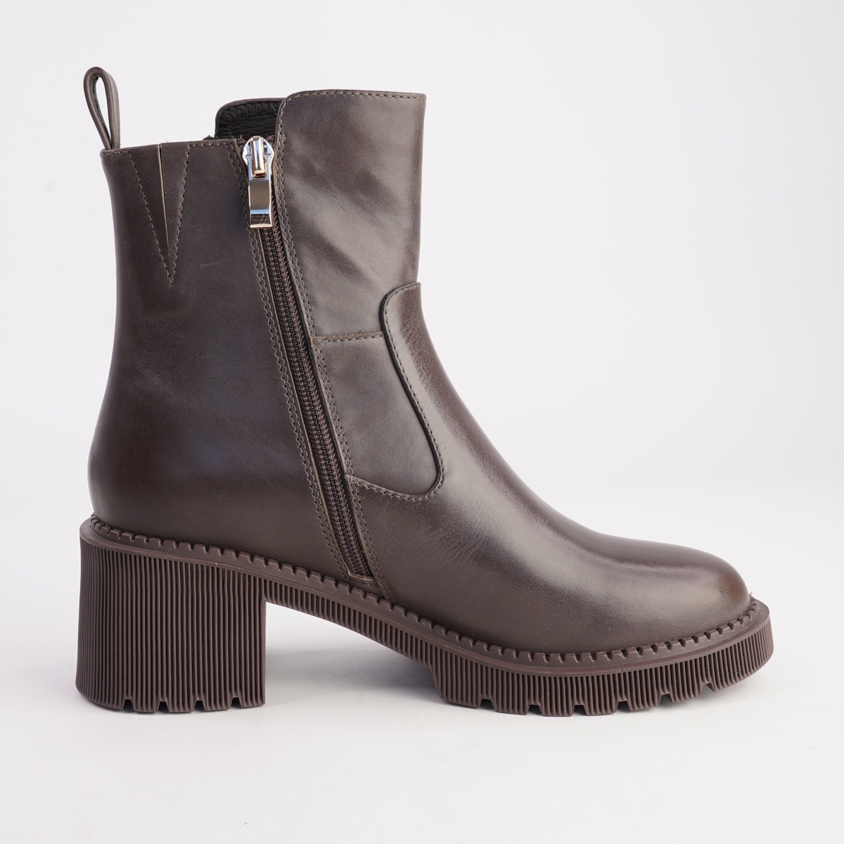 Zareks Choc Leather Boots - DJANGO AND JULIETTE | Shouz