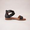 Mira Black Leather Sandals