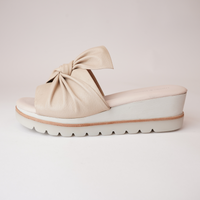 Wolin Camel/ Ivory Sole Leather Sandals