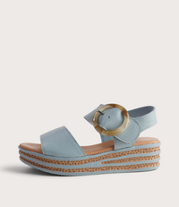 Cubbie Denim Leather Sandals