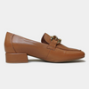 Vivandy Dark Tan Leather Loafers