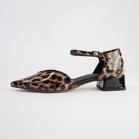 Munich Ocelot Patent Leather Flats - WITH GRACE | Shouz