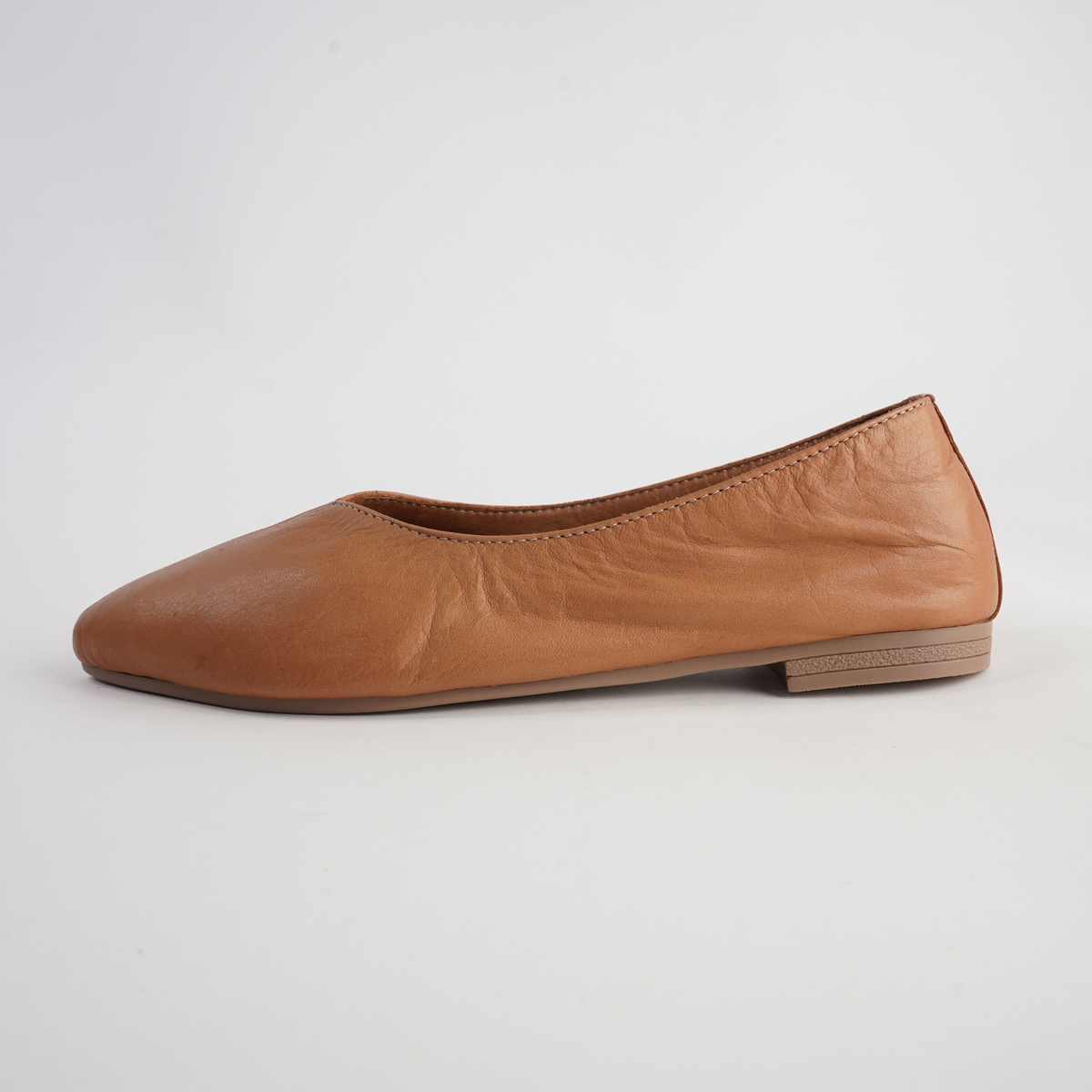 Celeste Coconut Leather Ballet Flats - WITH GRACE | Shouz