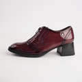 Elisa Wine Patent Leather Boots