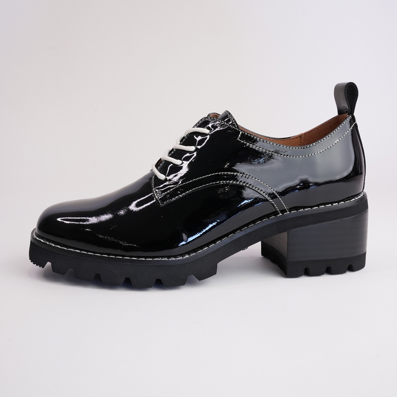 Daya Black Patent Leather Loafers