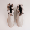 Dlinga Vanilla/ White Leopard Fur Leather Boots