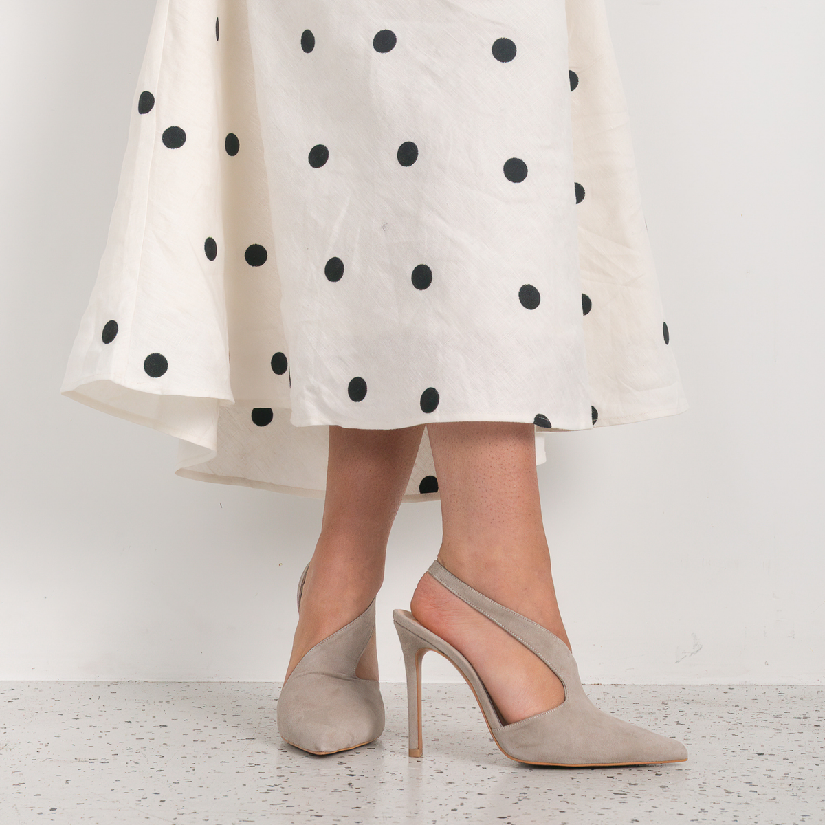 Serena Mink Suede Heels - WITH GRACE | Shouz