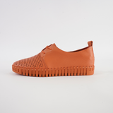 Huston Orange/ Orange Sole Leather Sneakers - DJANGO AND JULIETTE | Shouz