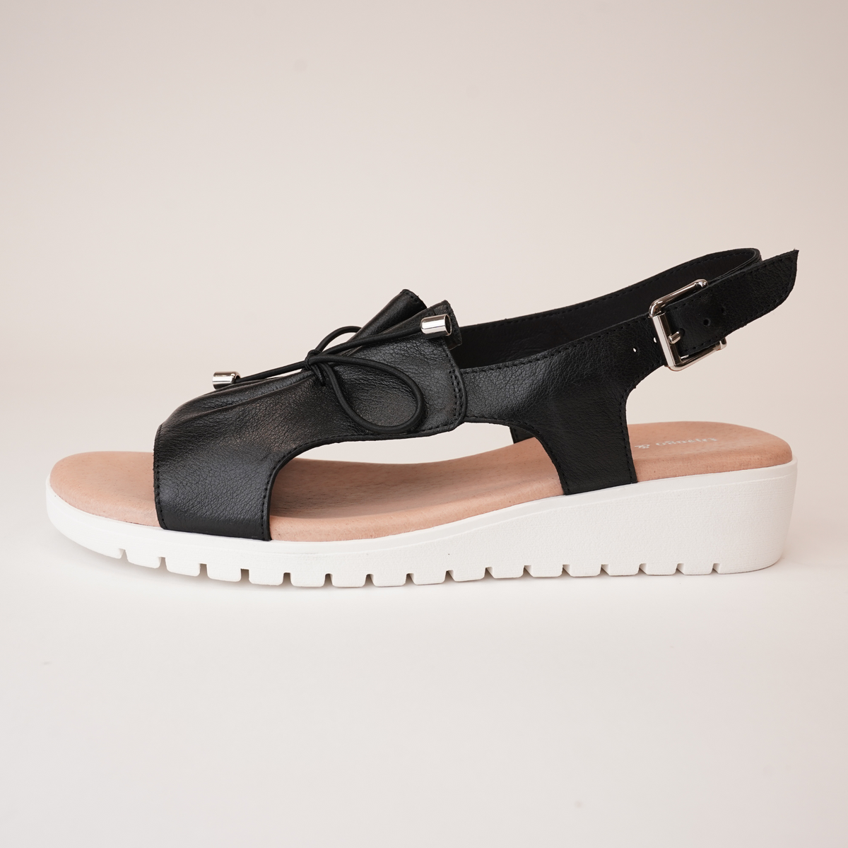 Malika Black/white Leather Sandals - DJANGO AND JULIETTE | Shouz