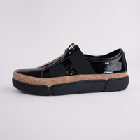 Teni Black Patent/ Black Patent Leather Sneakers