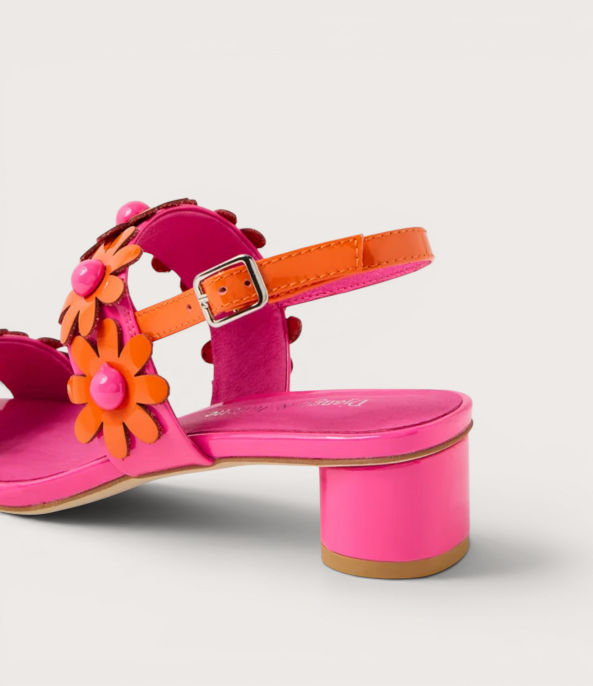 Hatsyl Fuschia/Orange Patent Heels