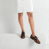 Derby Dark Camel Leopard/Black Lace Up Flats