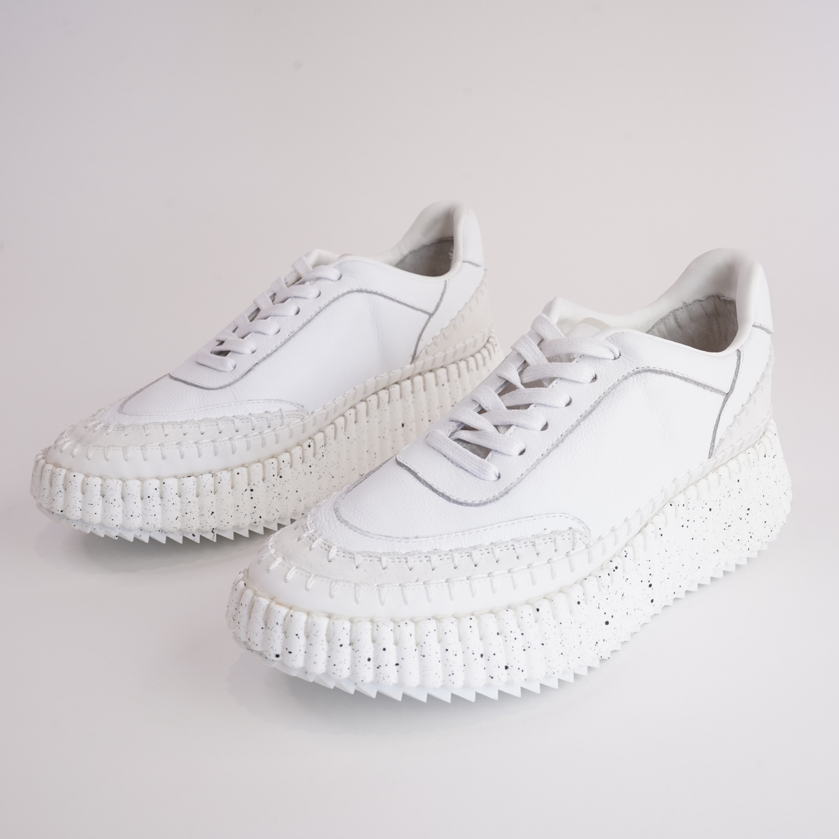 Cobus White Leather Sneakers