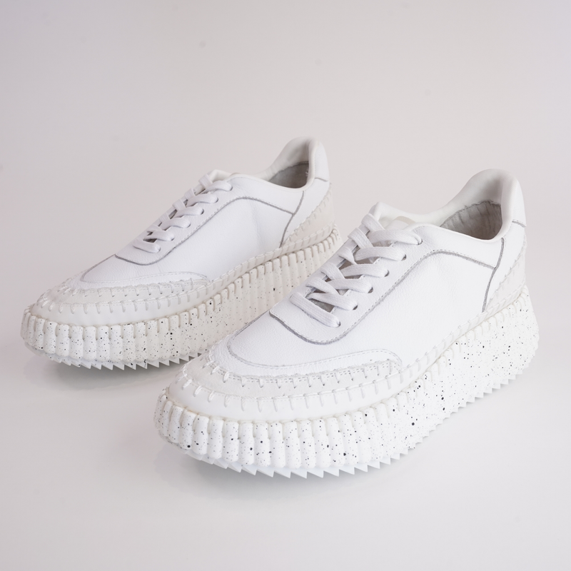 Cobus White Leather Sneakers