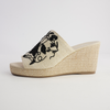 Pixiel Natural/ Black Espadrille Wedges