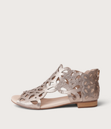 Pietro Champagne Metallic Leather Sandals