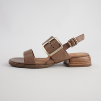 Ikam Pecan Leather Sandals