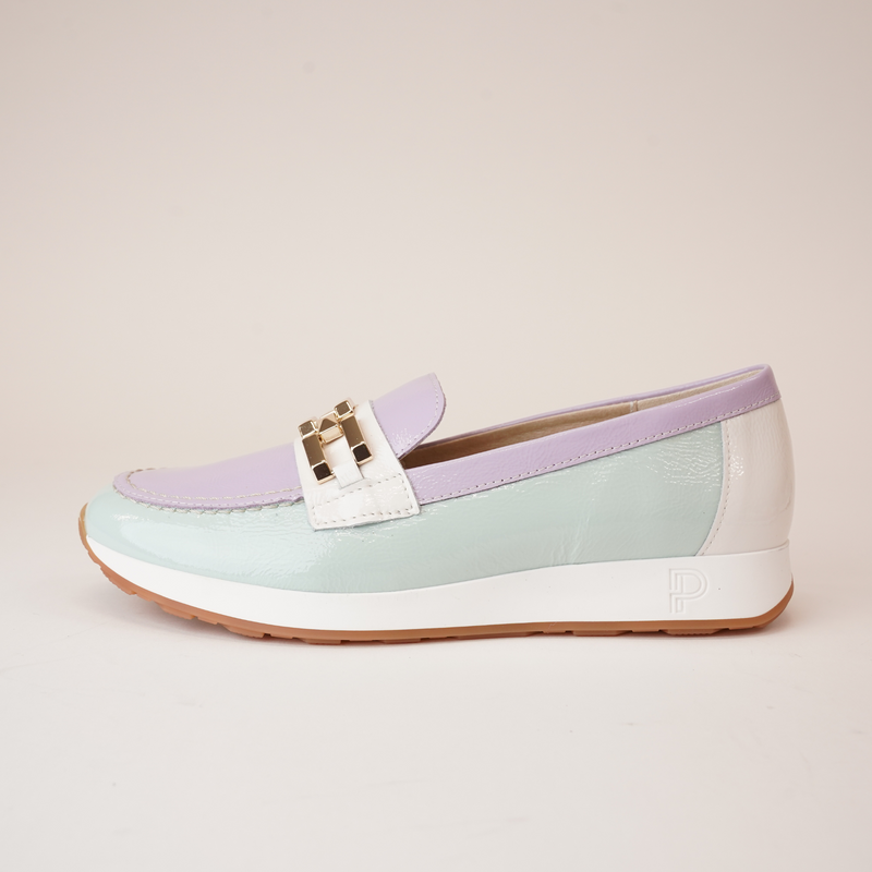 5675 Turquoise Patent Leather Loafers