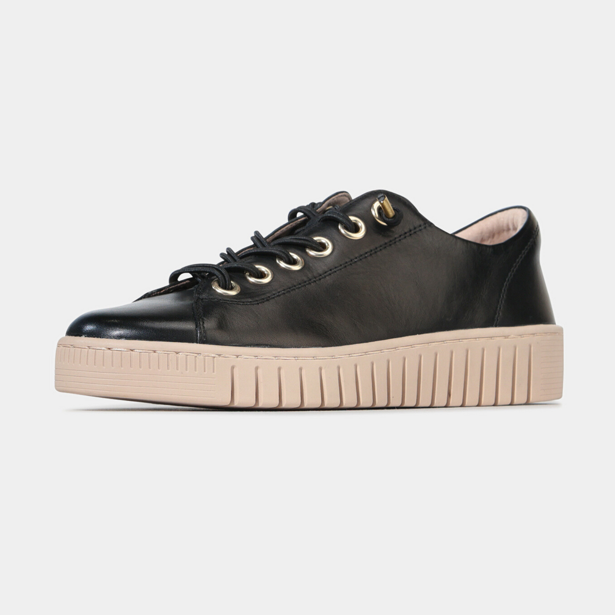 Tinara Black Leather Sneakers - EOS FOOTWEAR | Shouz