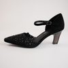 Krama Black Leather Heels