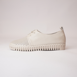 Huston Almond/ Almond Sole Leather Sneakers - DJANGO AND JULIETTE | Shouz