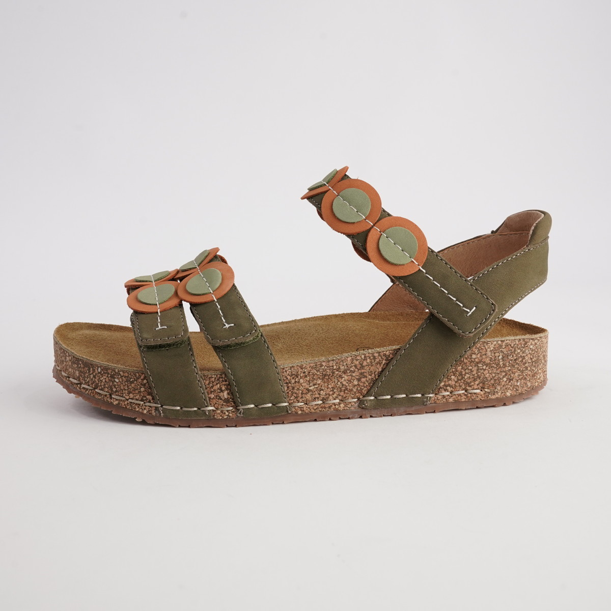 Hannah 13 Olive Multi Leather Sandals - JOSEF SEIBEL | Shouz