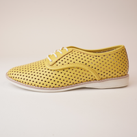 Derby Punch Sunshine Leather Lace Up Flats