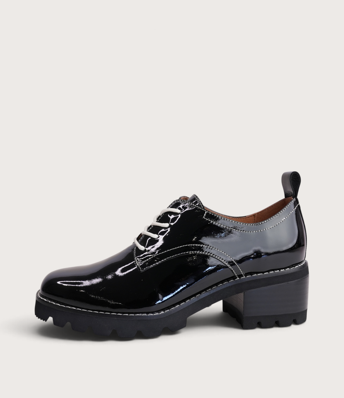 Daya Black Patent Leather Brogues