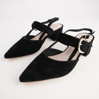 Asten Black Suede Heels - TOP END | Shouz