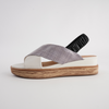 Debacle Cream Mix Leather Sandals