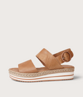 Atha Dark Tan Leather Sandals