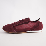 Ruby Burgandy Suede Sneakers - WITH GRACE | Shouz