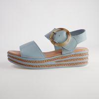 Cubbie Denim Leather Sandals