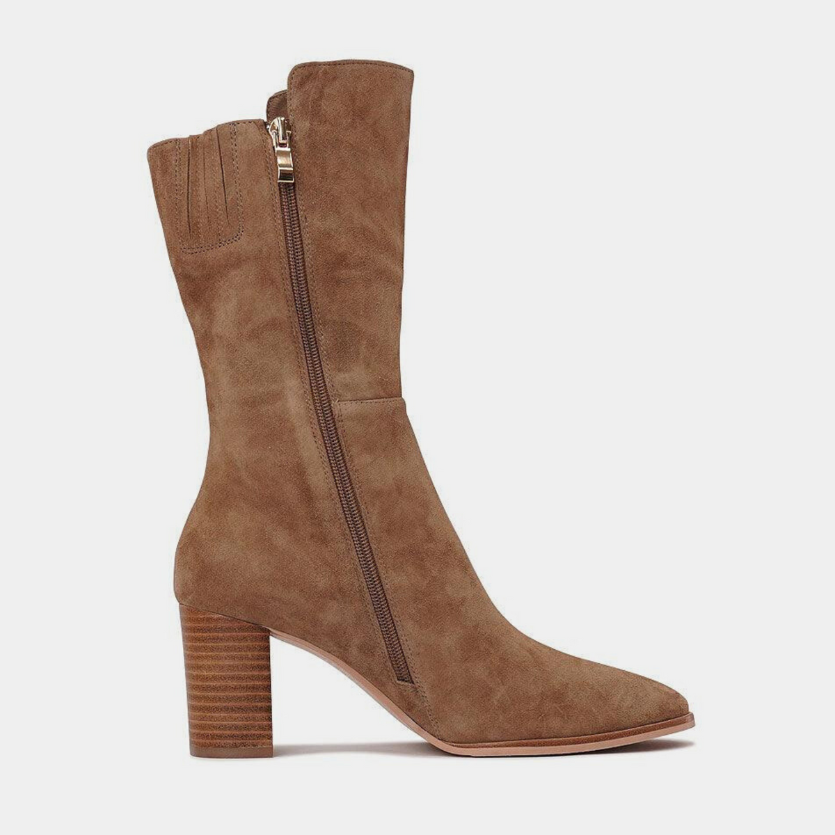 Aisley Light Choc Suede Boots - DJANGO AND JULIETTE | Shouz