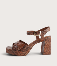 Runaway Python Leather Heels