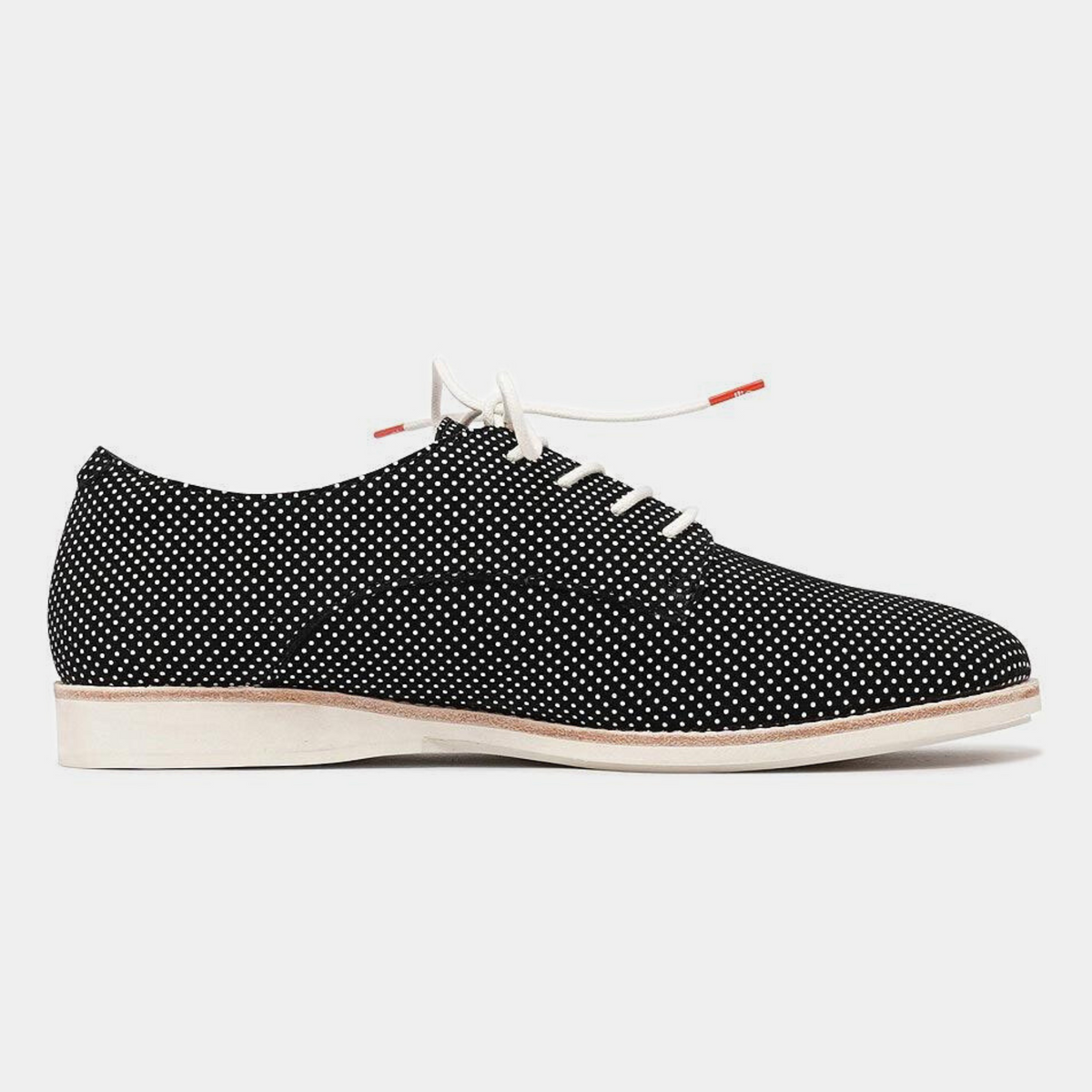 Derby Black Dream Leather Lace Up Flats - ROLLIE | Shouz