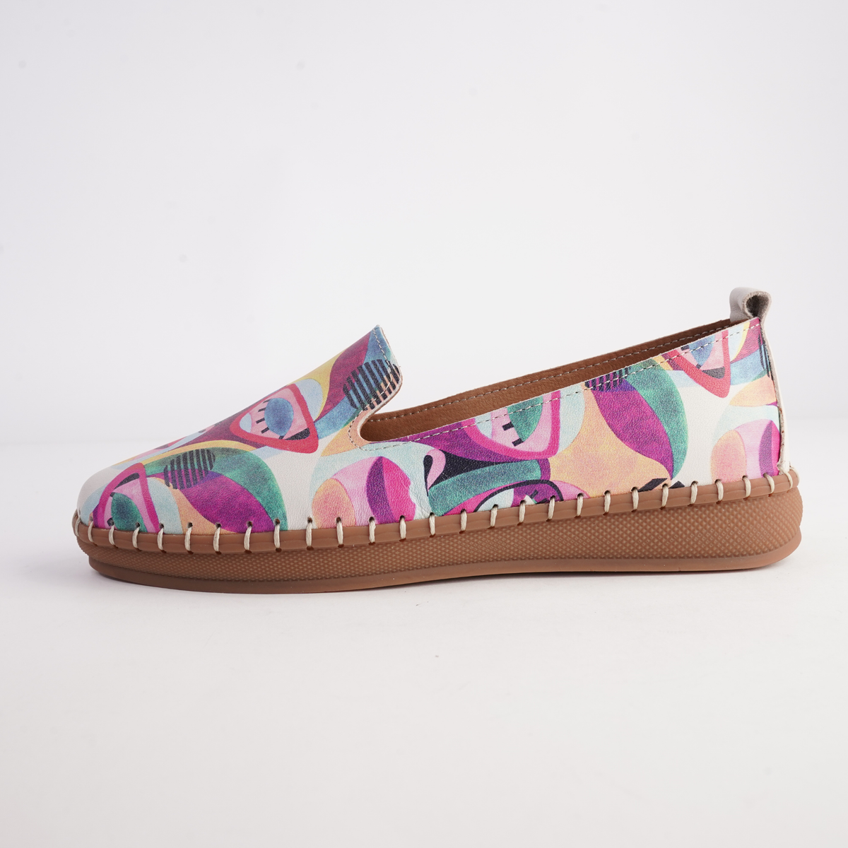 Reba Portrait Leather Flats - SALA | Shouz