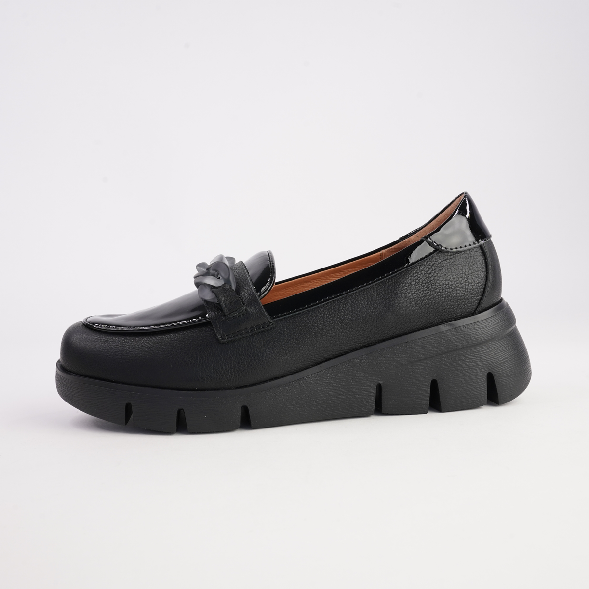 Barcelona Black Multi Leather Loafers - MARCO SANTINI | Shouz