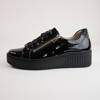 Kees Black Patent Leather Sneakers