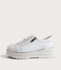 Eammes White Leather Sneakers